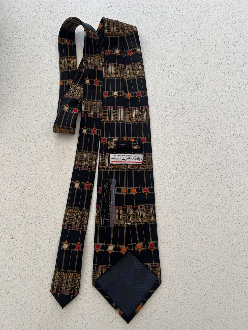 Frank Lloyd Wright Tree of Life Martin House Silk Tie Hand Made Architecture